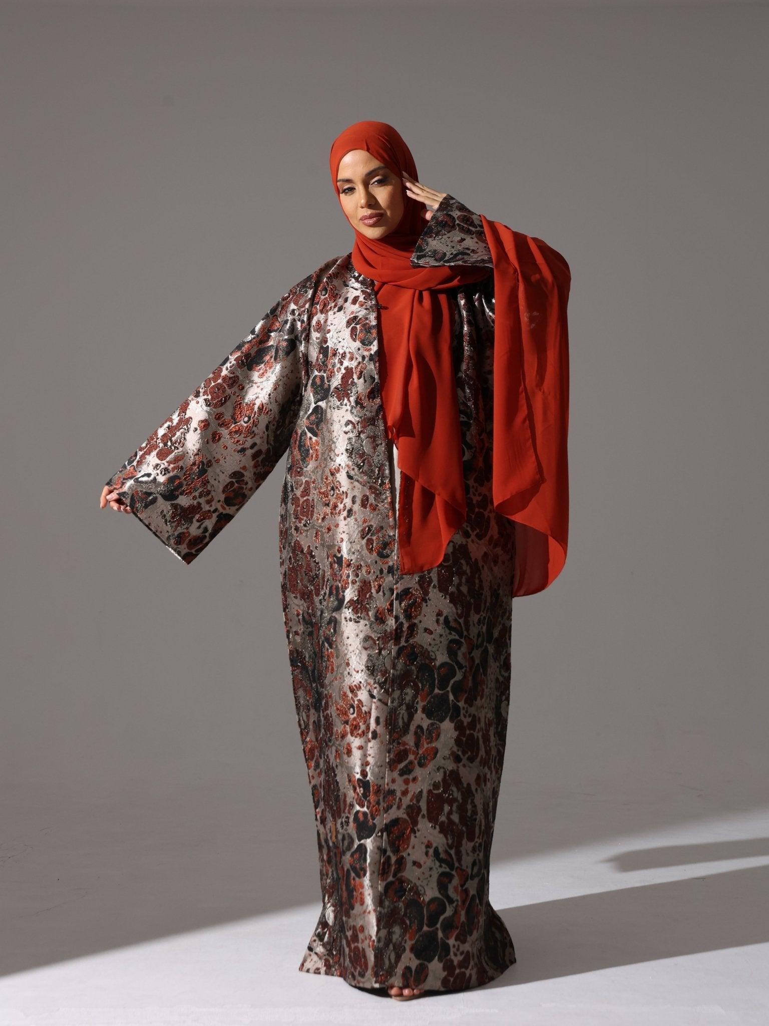 Burnished Copper metallic Abaya - Hals and Sals