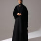 Eternal Onyx Black Abaya - Hals and Sals