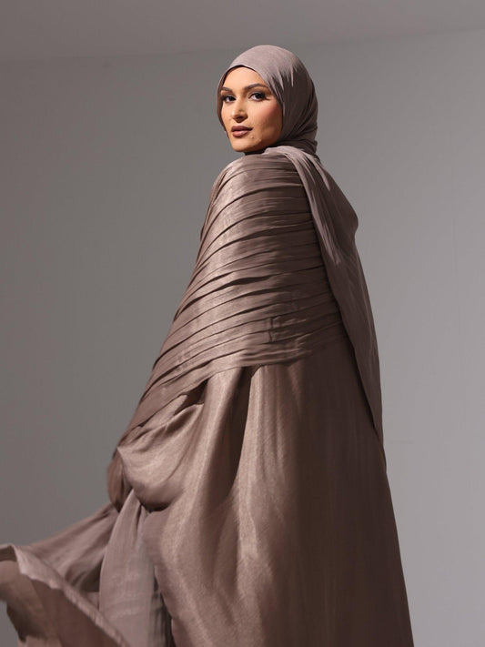 Elegant Mocha Abaya set - Hals and Sals