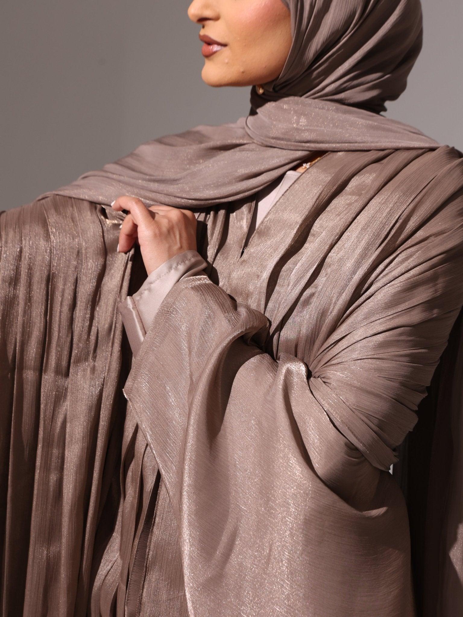 Elegant Mocha Abaya set - Hals and Sals