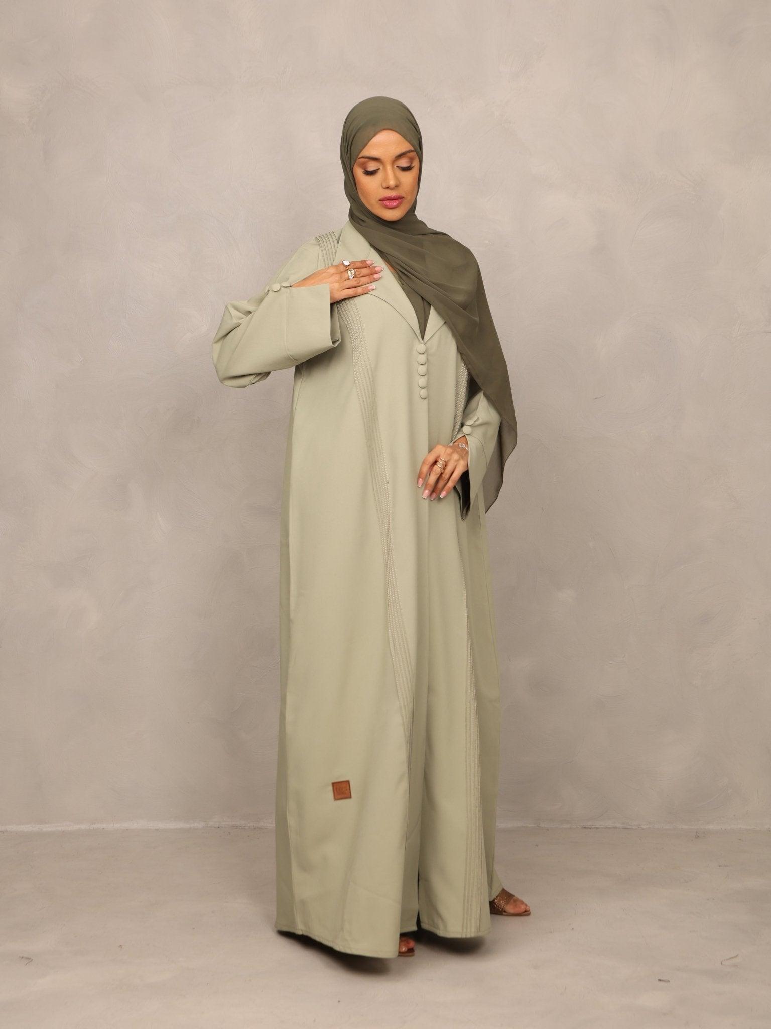 Serene Sage Abaya - Hals and Sals