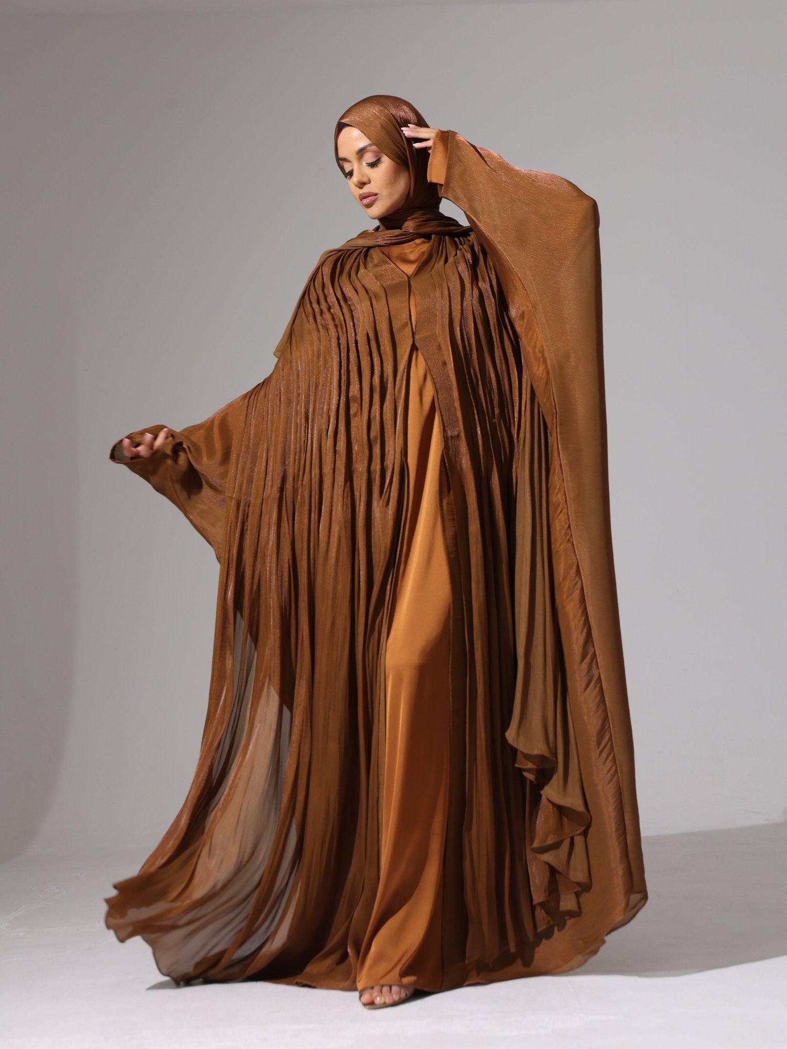 Golden Chestnut Abaya - Hals and Sals