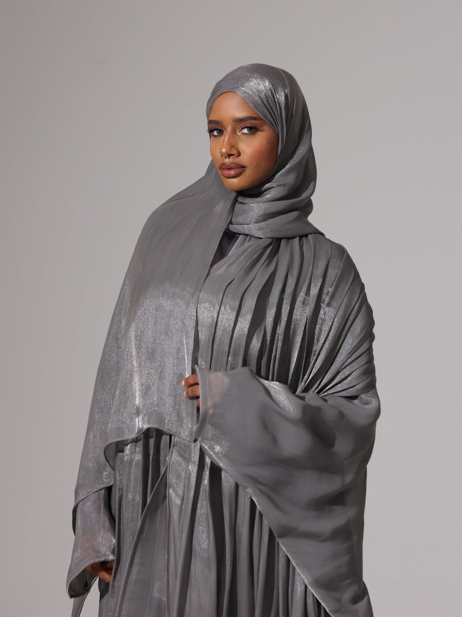 Charcoal Grace Abaya set - Hals and Sals