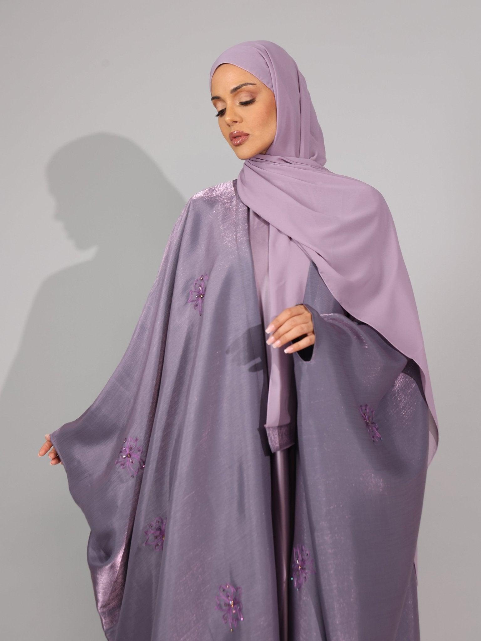 Lilac purple Serenity Abaya - Hals and Sals