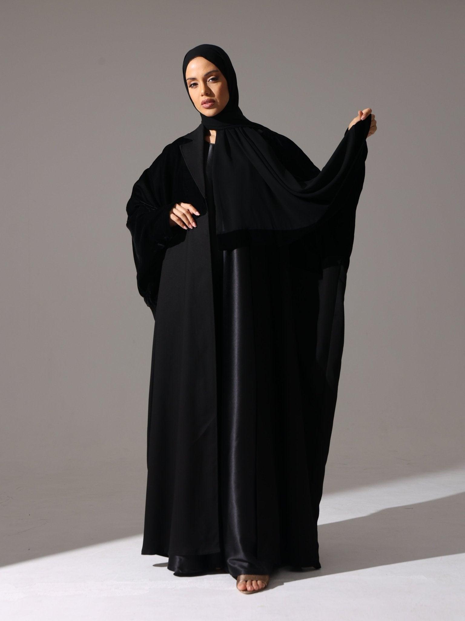 Eternal Onyx Black Abaya - Hals and Sals