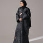 Midnight Black metallic Abaya - Hals and Sals
