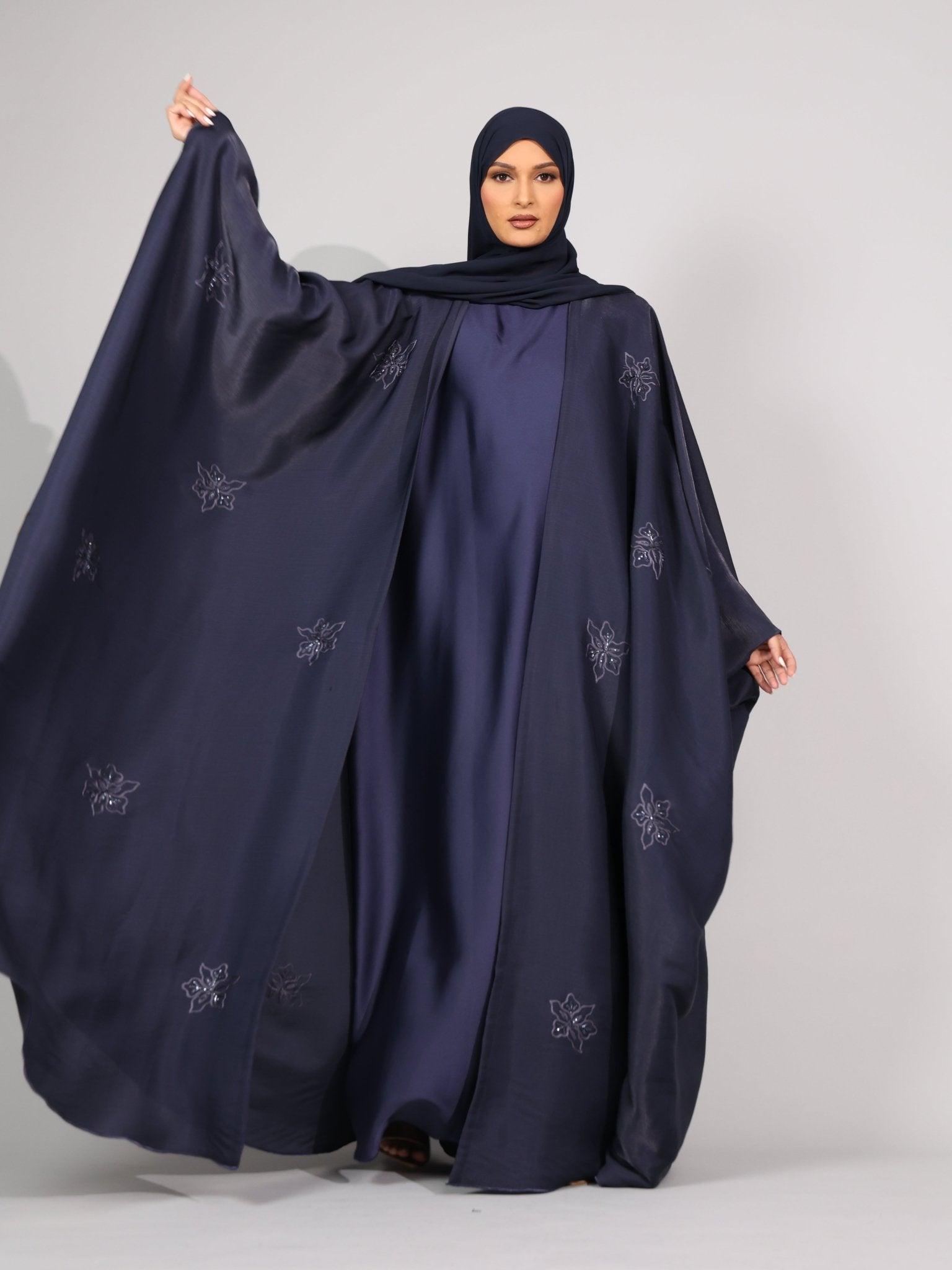 Navy Twilight Abaya - Hals and Sals