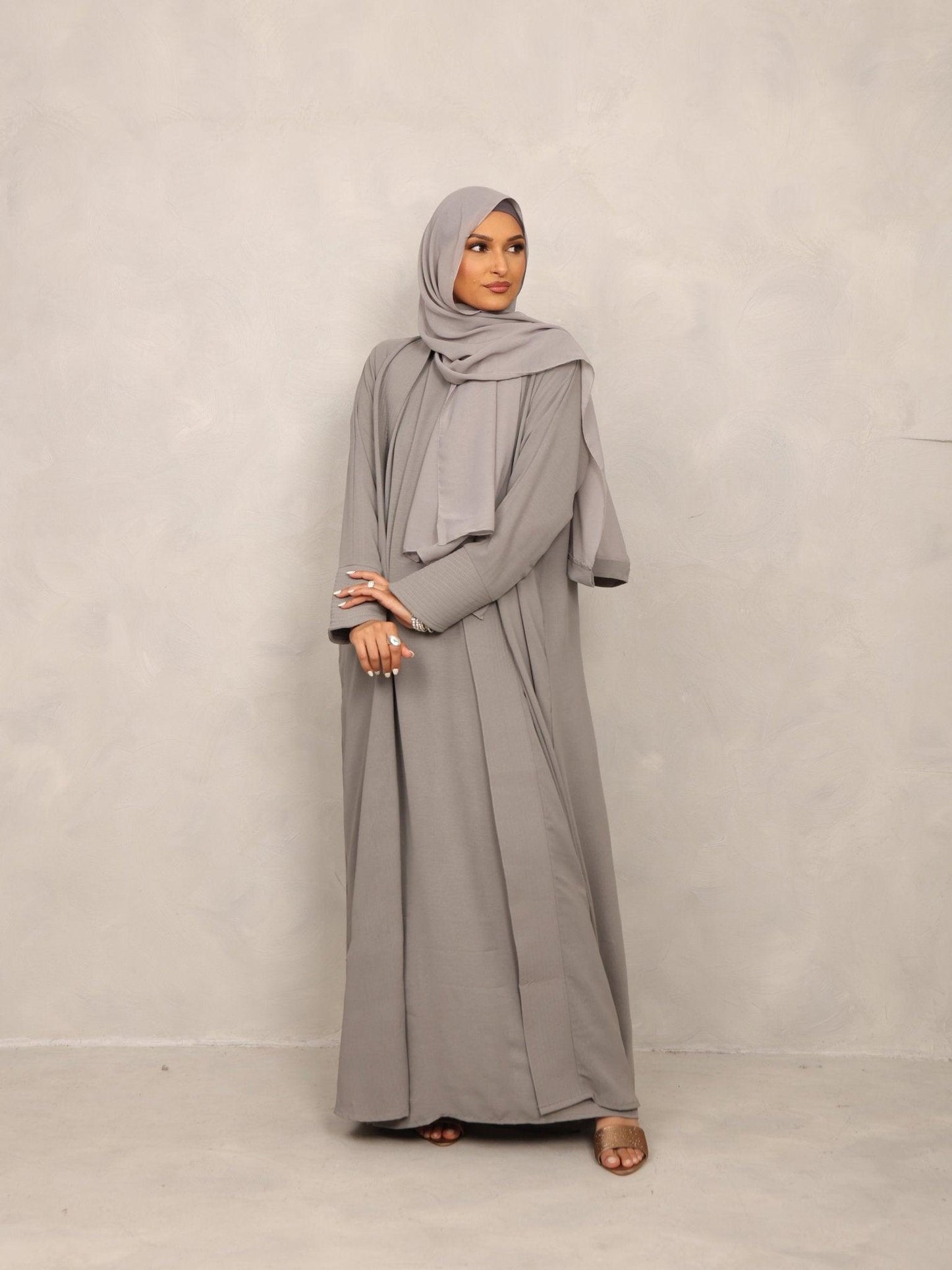 Ash Gray Abaya - Hals and Sals