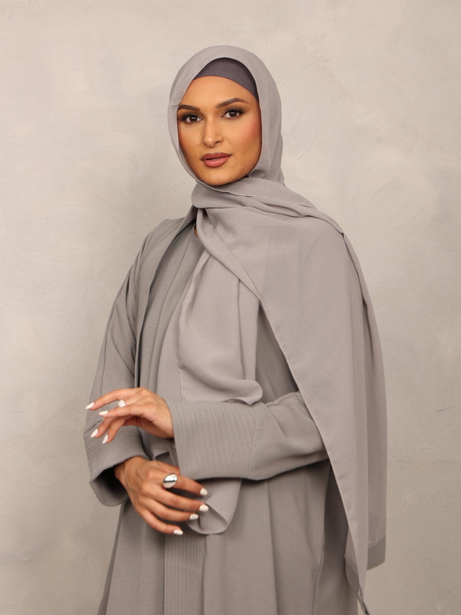 Ash Gray Abaya - Hals and Sals