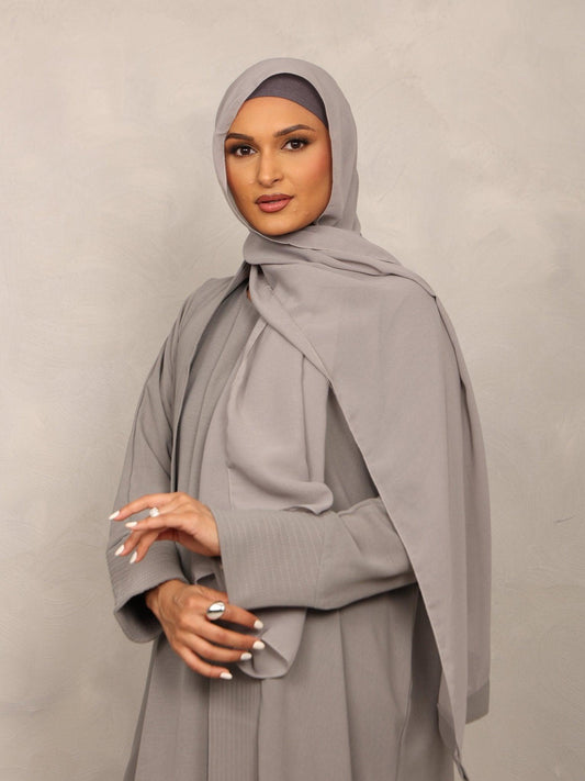 Ash Gray Abaya - Hals and Sals
