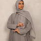 Ash Gray Abaya - Hals and Sals