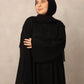 Noir Buttoned Abaya - Hals and Sals