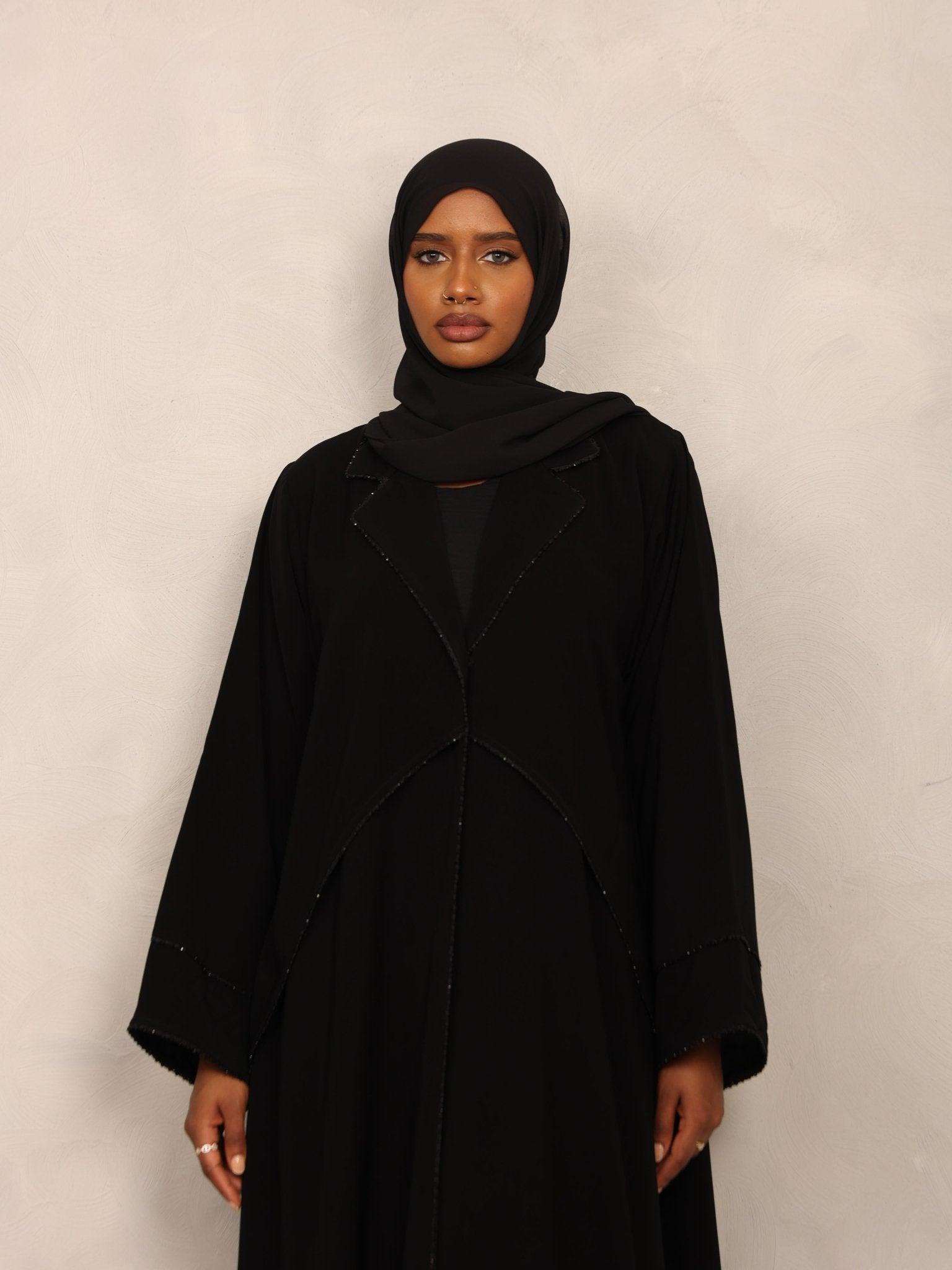 Noir Elegance Abaya - Hals and Sals