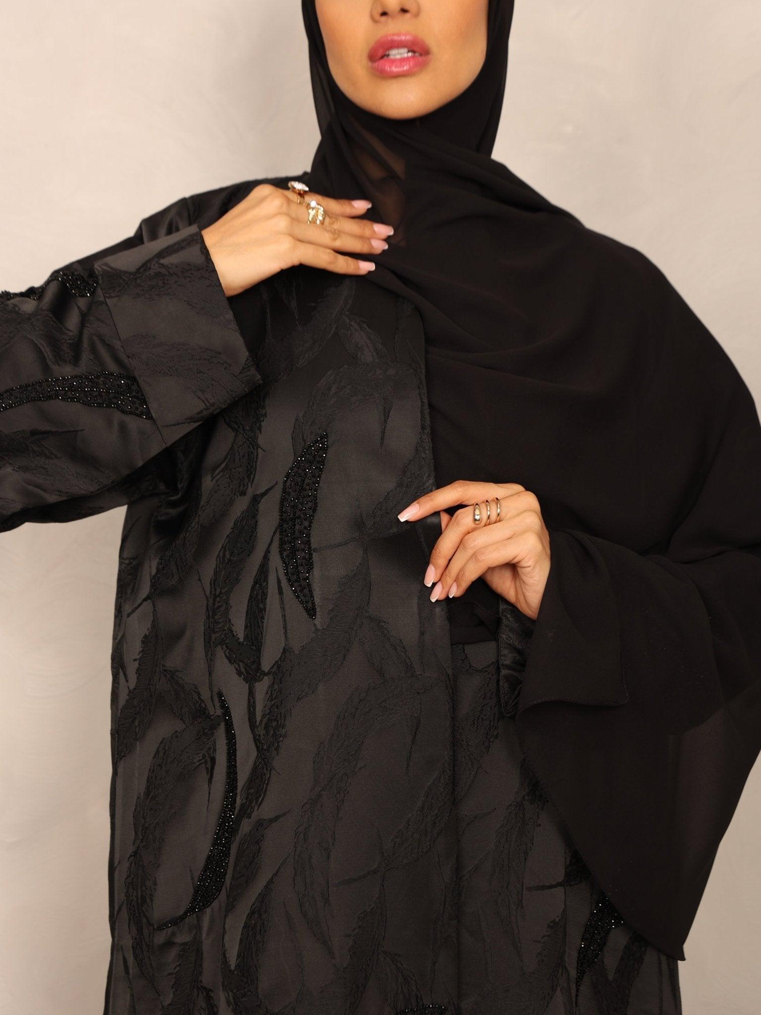 Midnight Feather Abaya - Hals and Sals