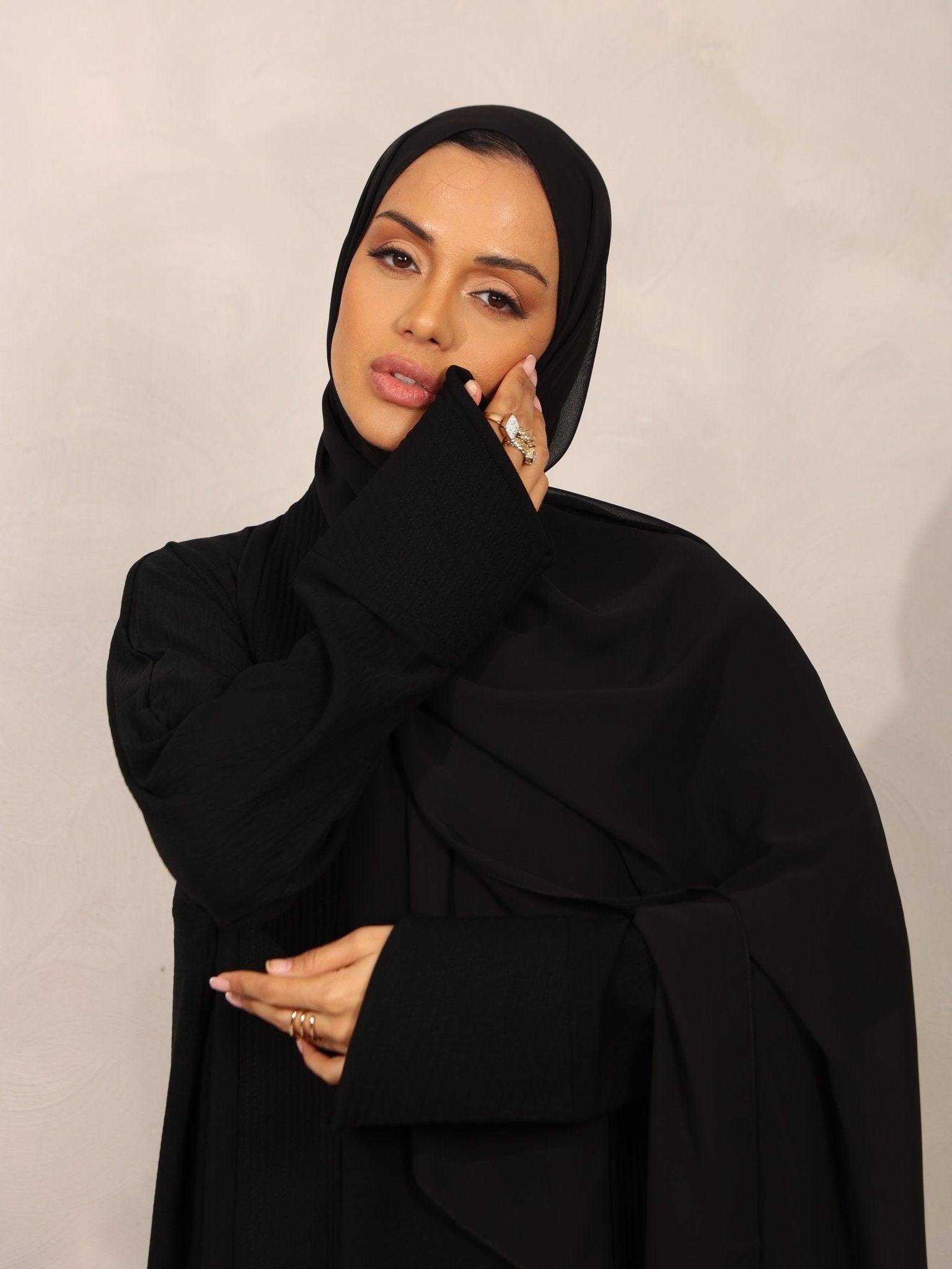 Classic Ebony Abaya - Hals and Sals