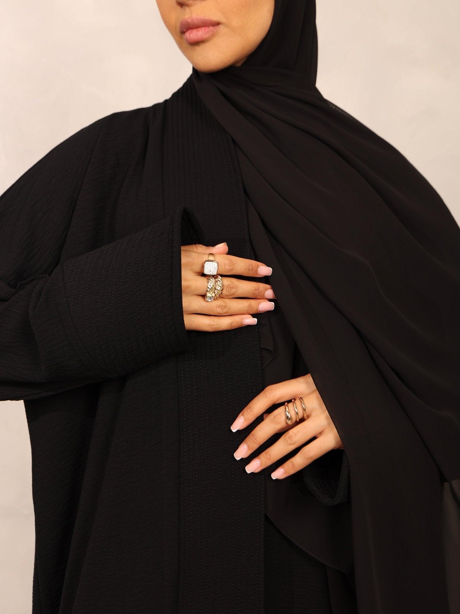 Classic Ebony Abaya - Hals and Sals