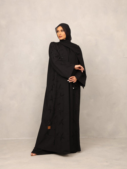 Noir Blossom Abaya - Hals and Sals