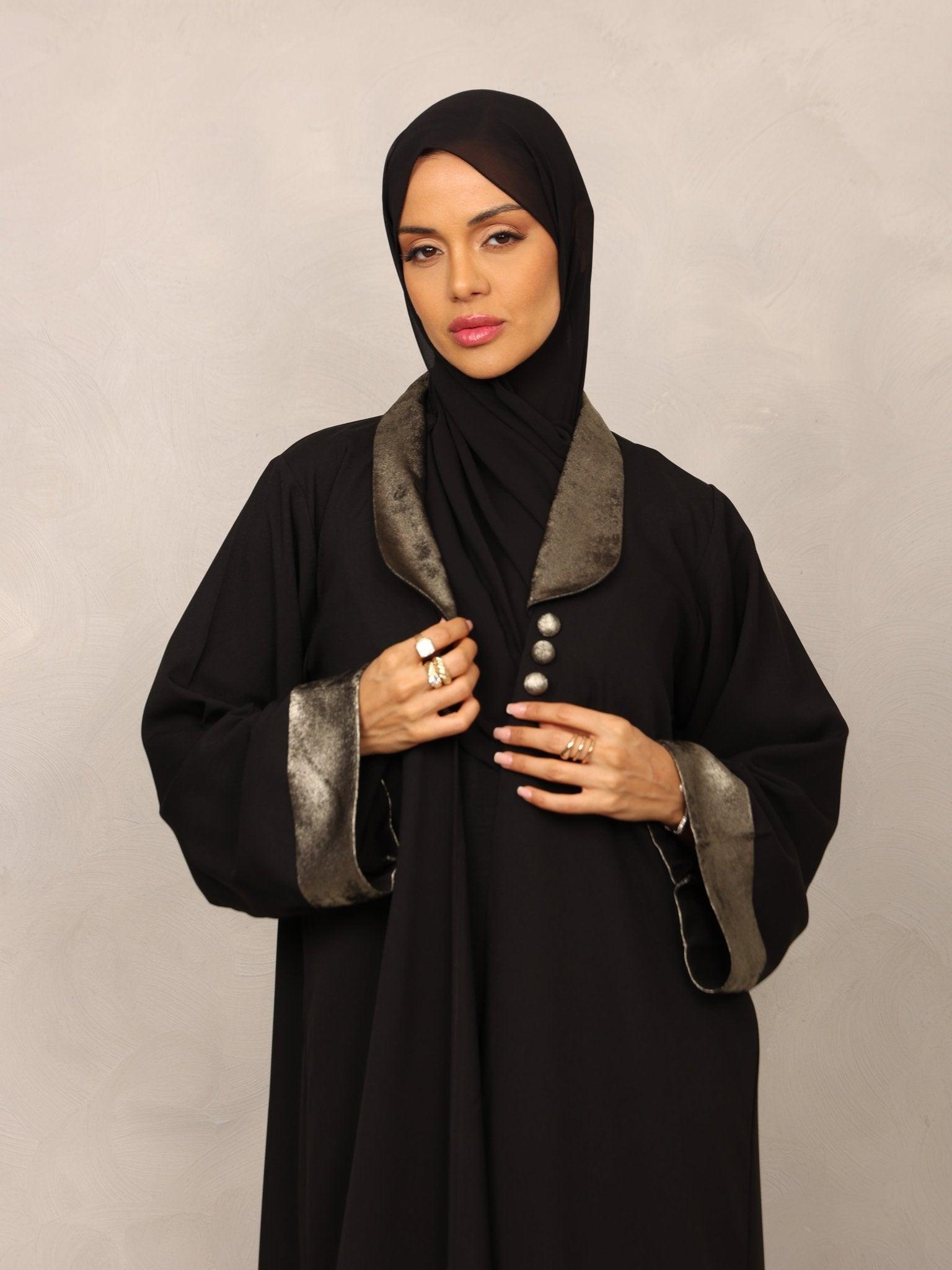 Obsidian Luxe Abaya - Hals and Sals