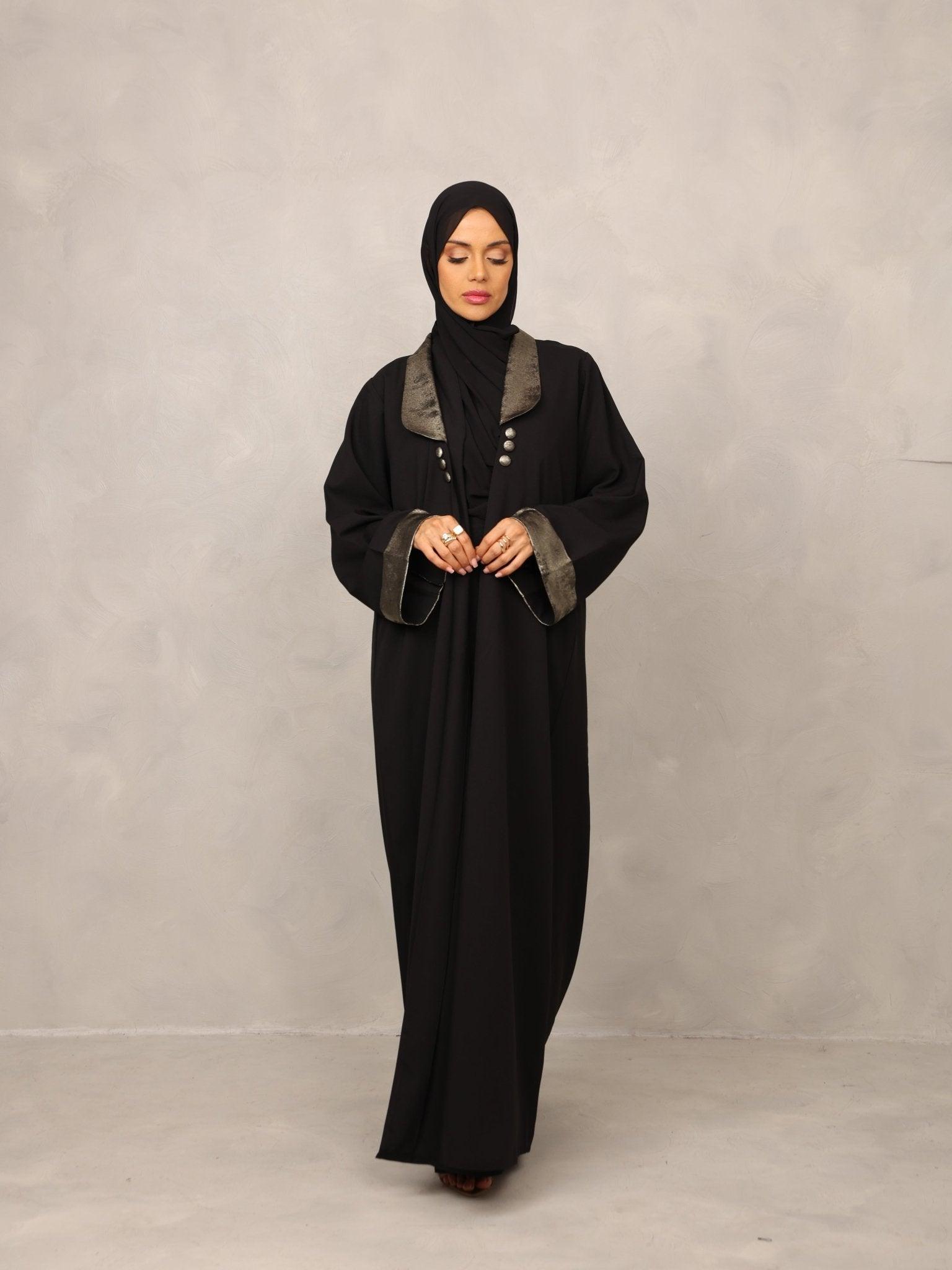 Obsidian Luxe Abaya - Hals and Sals