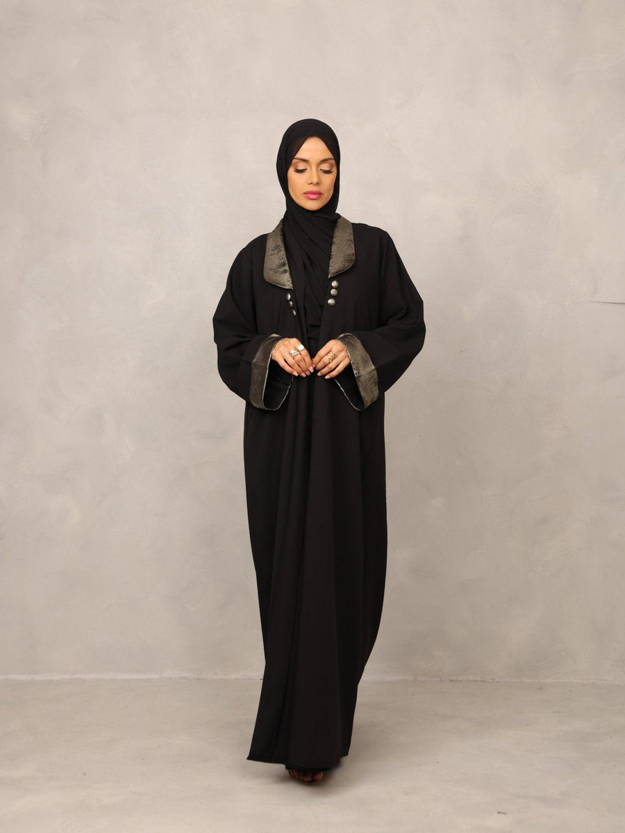 Obsidian Luxe Abaya - Hals and Sals