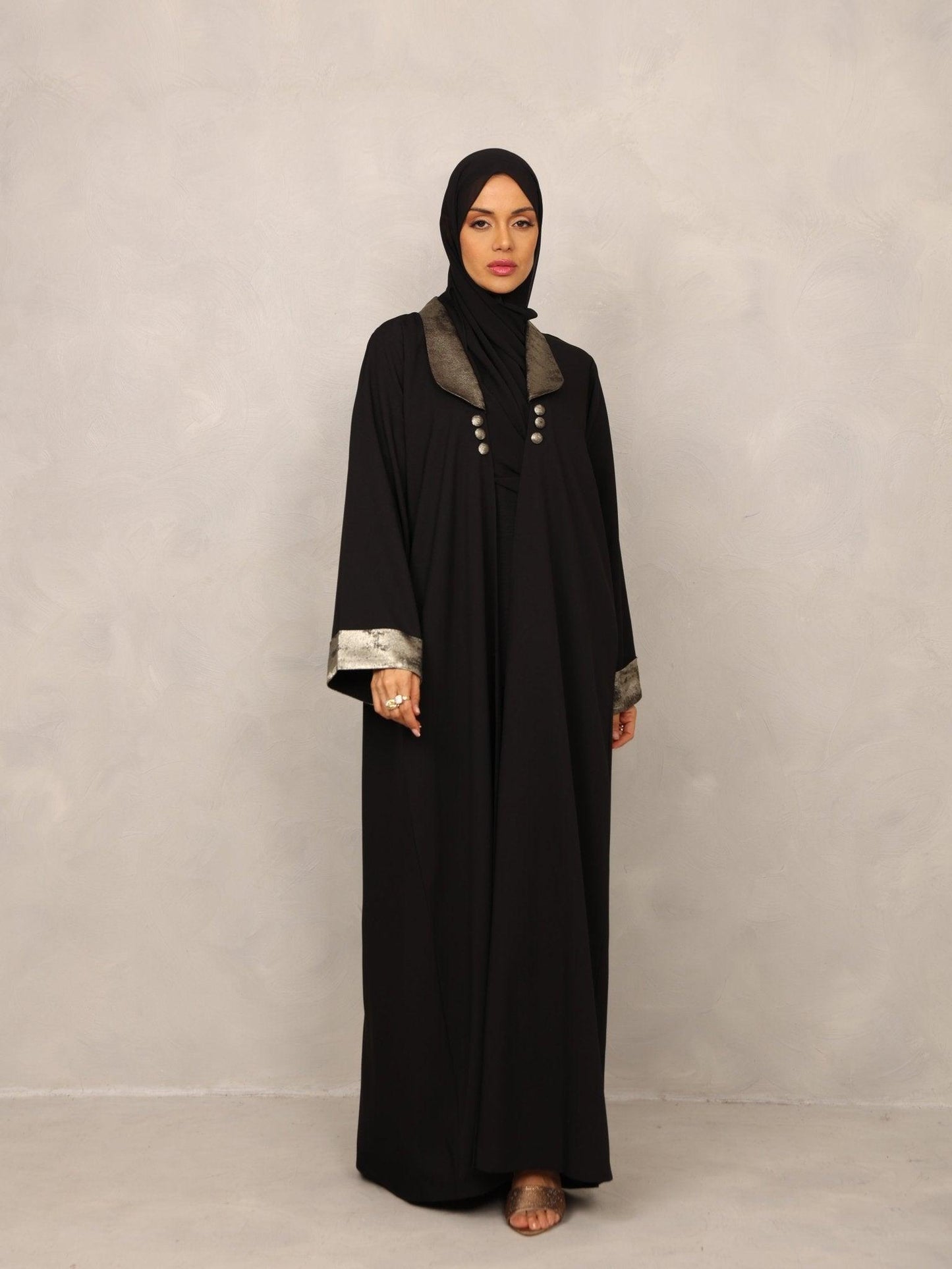 Obsidian Luxe Abaya - Hals and Sals