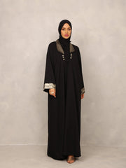 Obsidian Luxe Abaya - Hals and Sals