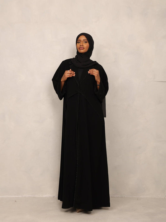 Noir Elegance Abaya - Hals and Sals