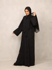 Noir Blossom Abaya - Hals and Sals