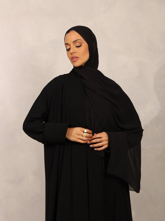 Classic Ebony Abaya - Hals and Sals