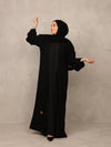 Midnight Textured Abaya - Hals and Sals