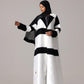 Monochrome Luxe Abaya - Hals and Sals