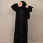 Midnight Textured Abaya - Hals and Sals