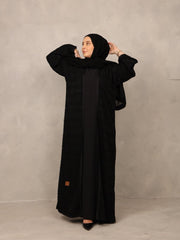 Midnight Textured Abaya - Hals and Sals