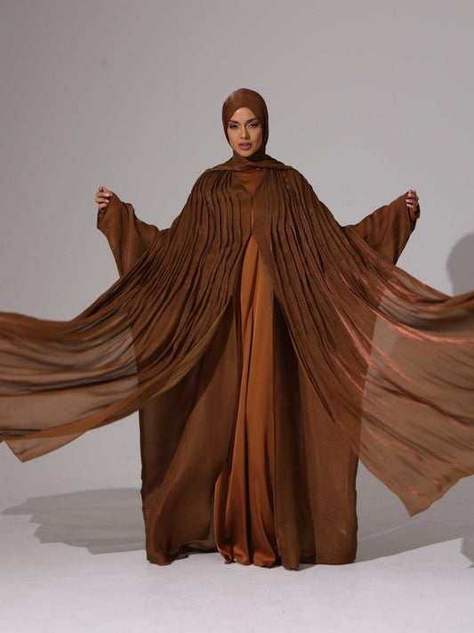 Golden Chestnut Abaya - Hals and Sals