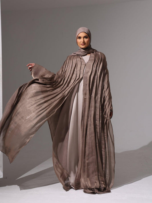 Elegant Mocha Abaya set - Hals and Sals