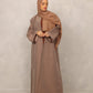 Mocha Elegance Abaya - Hals and Sals