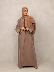 Mocha Elegance Abaya - Hals and Sals