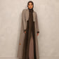 Taupe – Olive Edge Abaya set - Hals and Sals