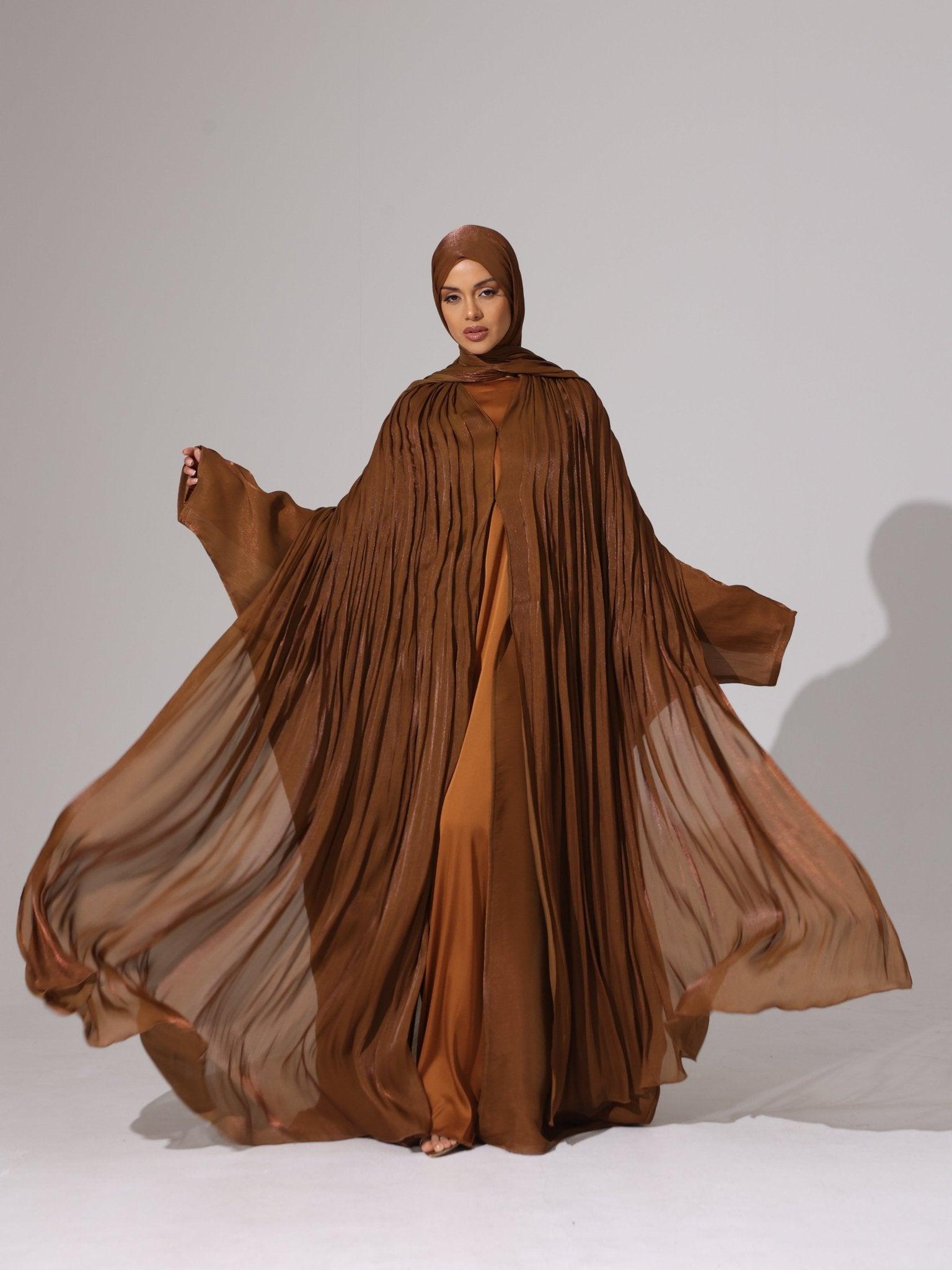 Golden Chestnut Abaya - Hals and Sals