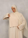 Cream Harmony Abaya - Hals and Sals