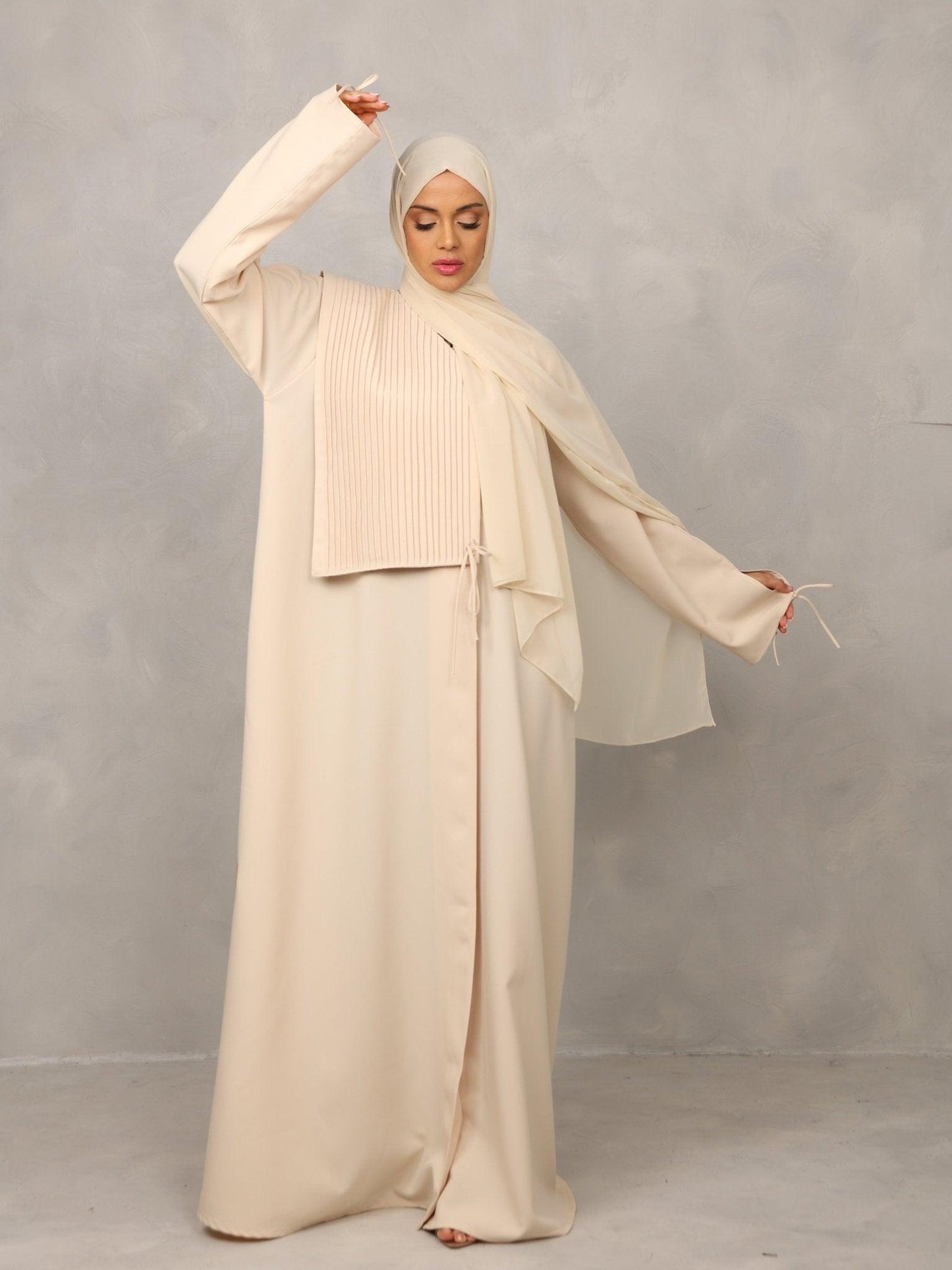 Cream Harmony Abaya - Hals and Sals
