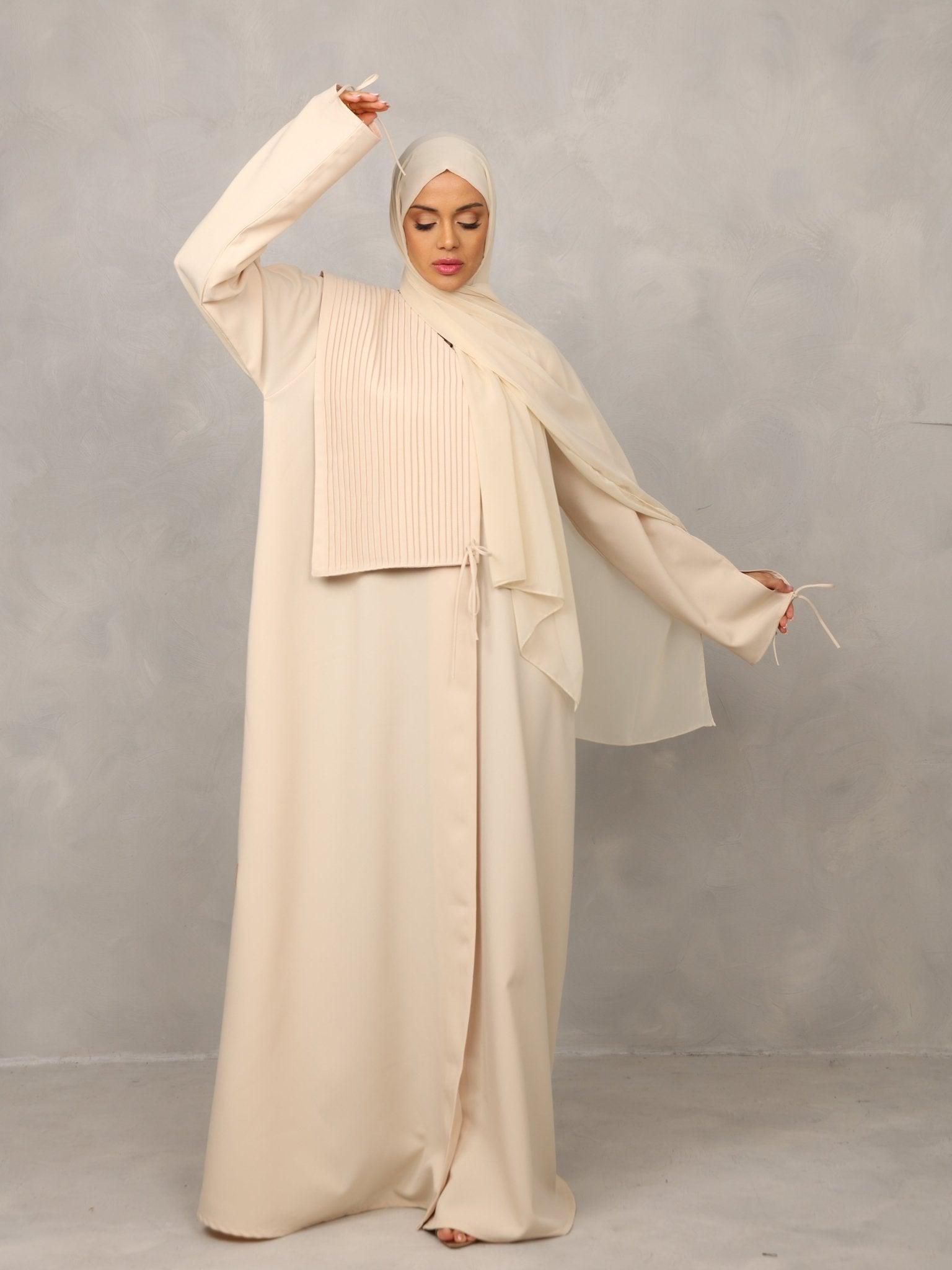 Cream Harmony Abaya - Hals and Sals