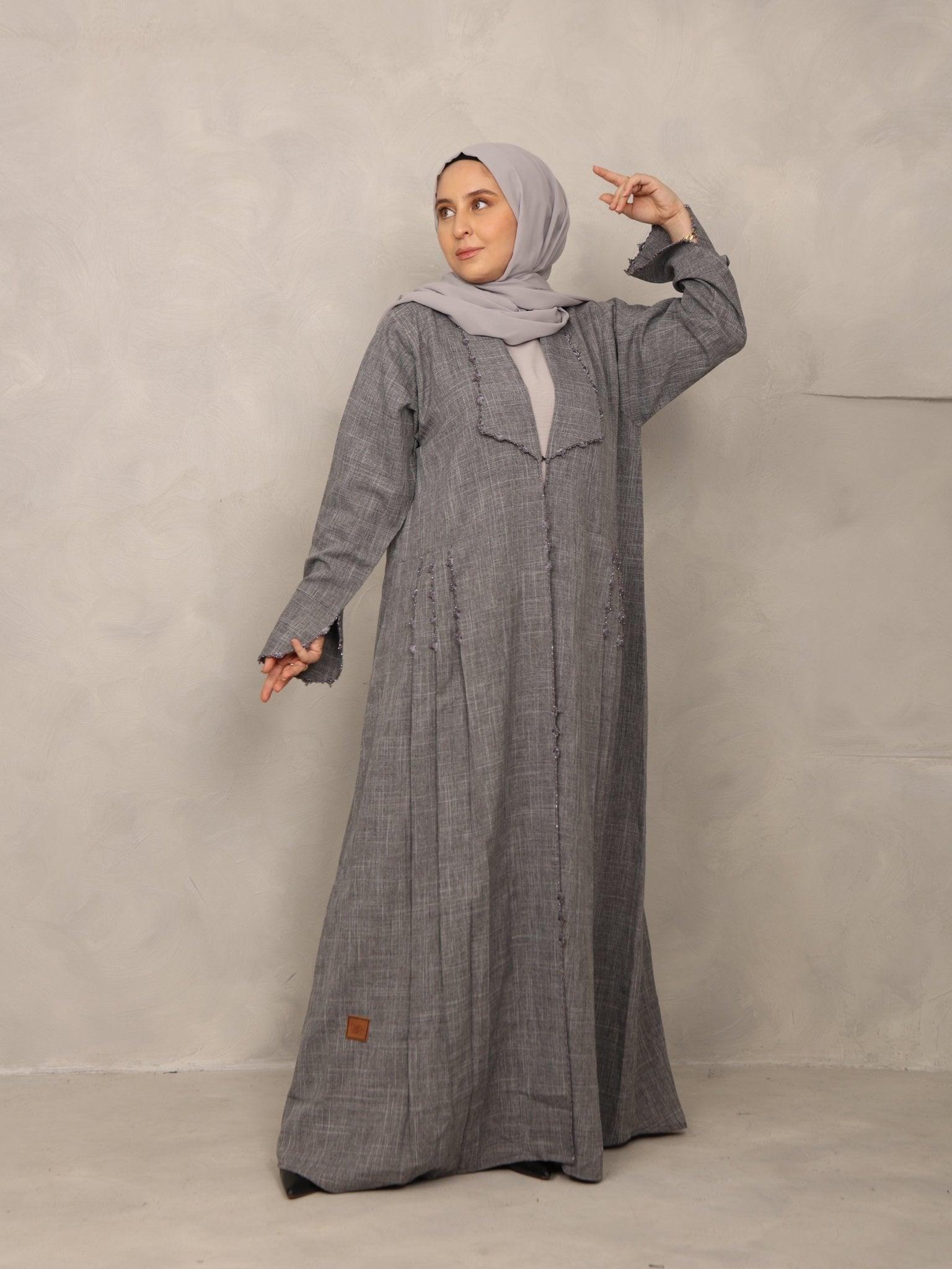 Slate Grey Abaya set - Hals and Sals