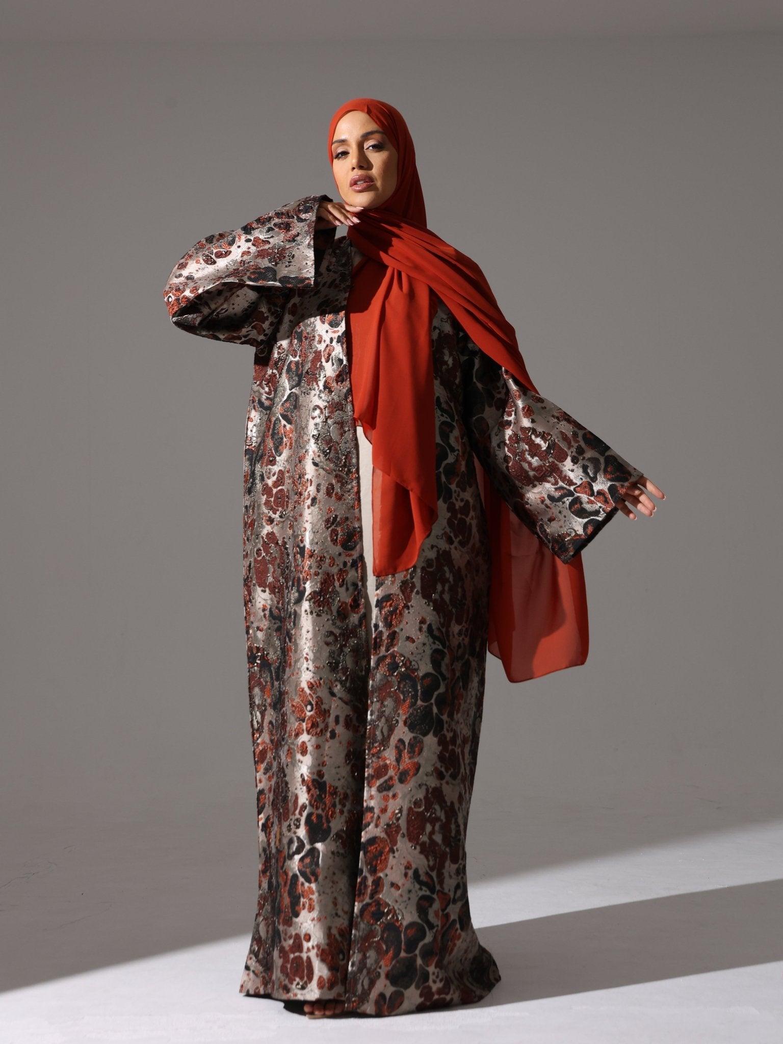 Burnished Copper metallic Abaya - Hals and Sals
