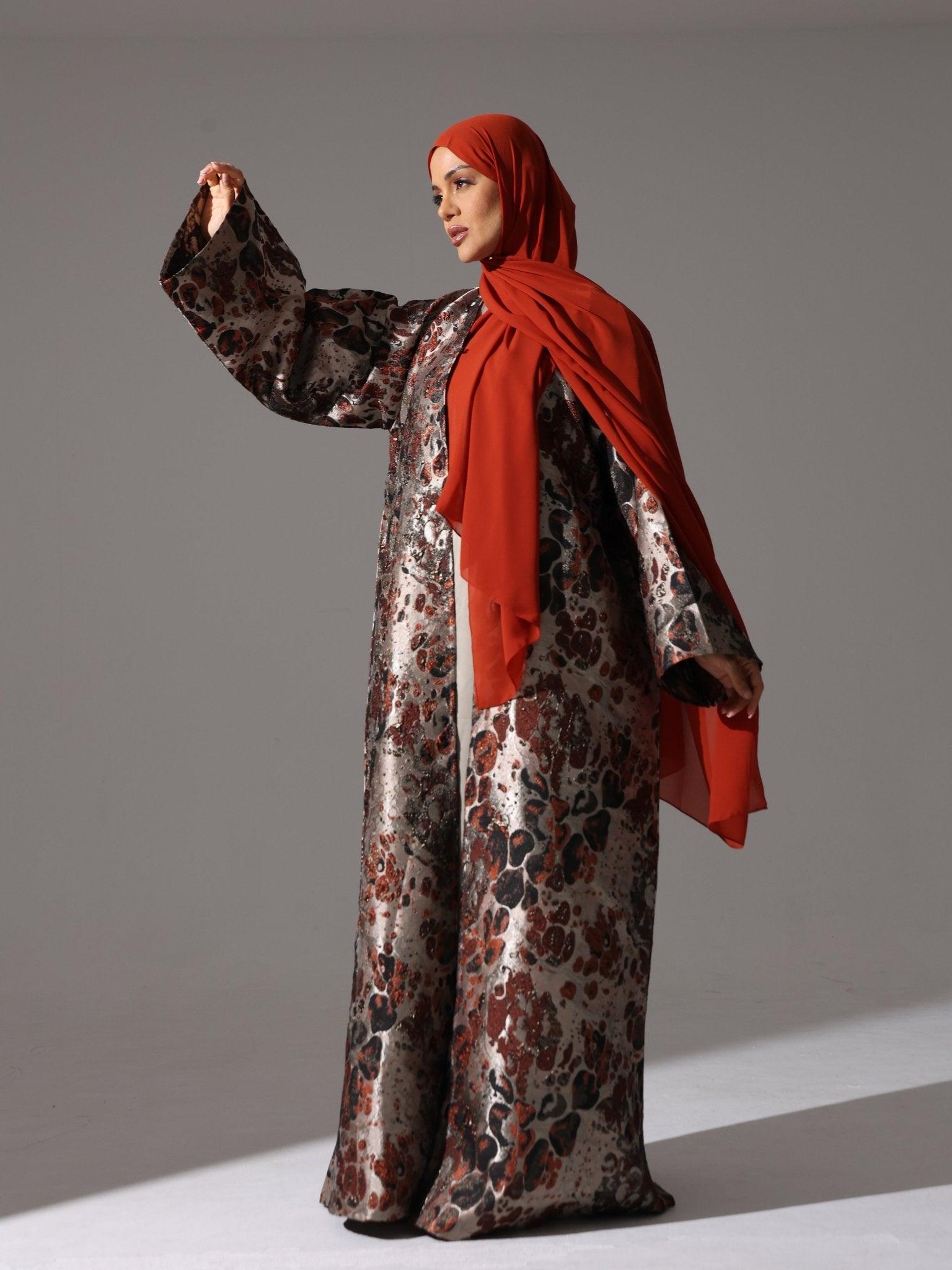 Burnished Copper metallic Abaya - Hals and Sals