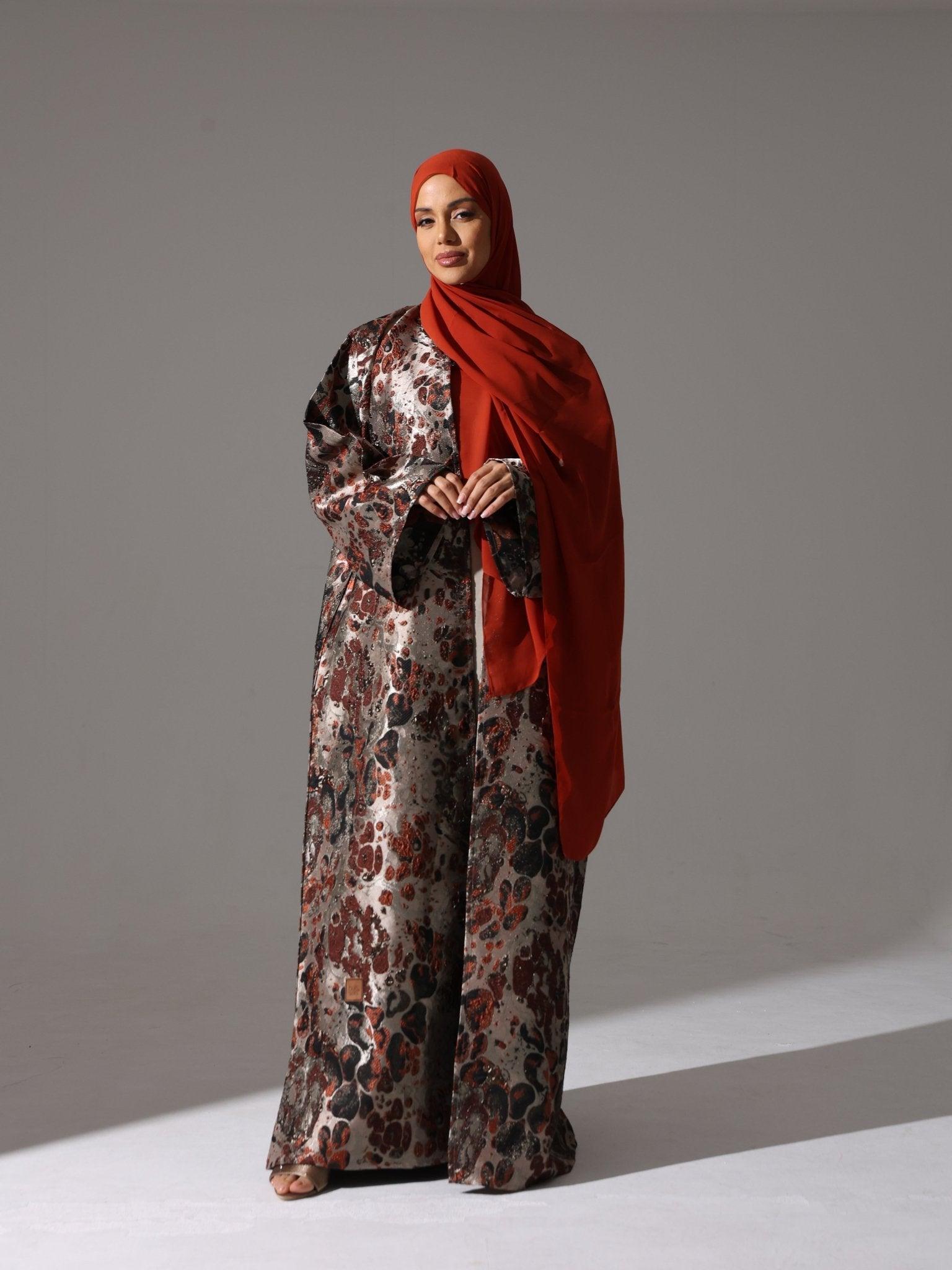 Burnished Copper metallic Abaya - Hals and Sals