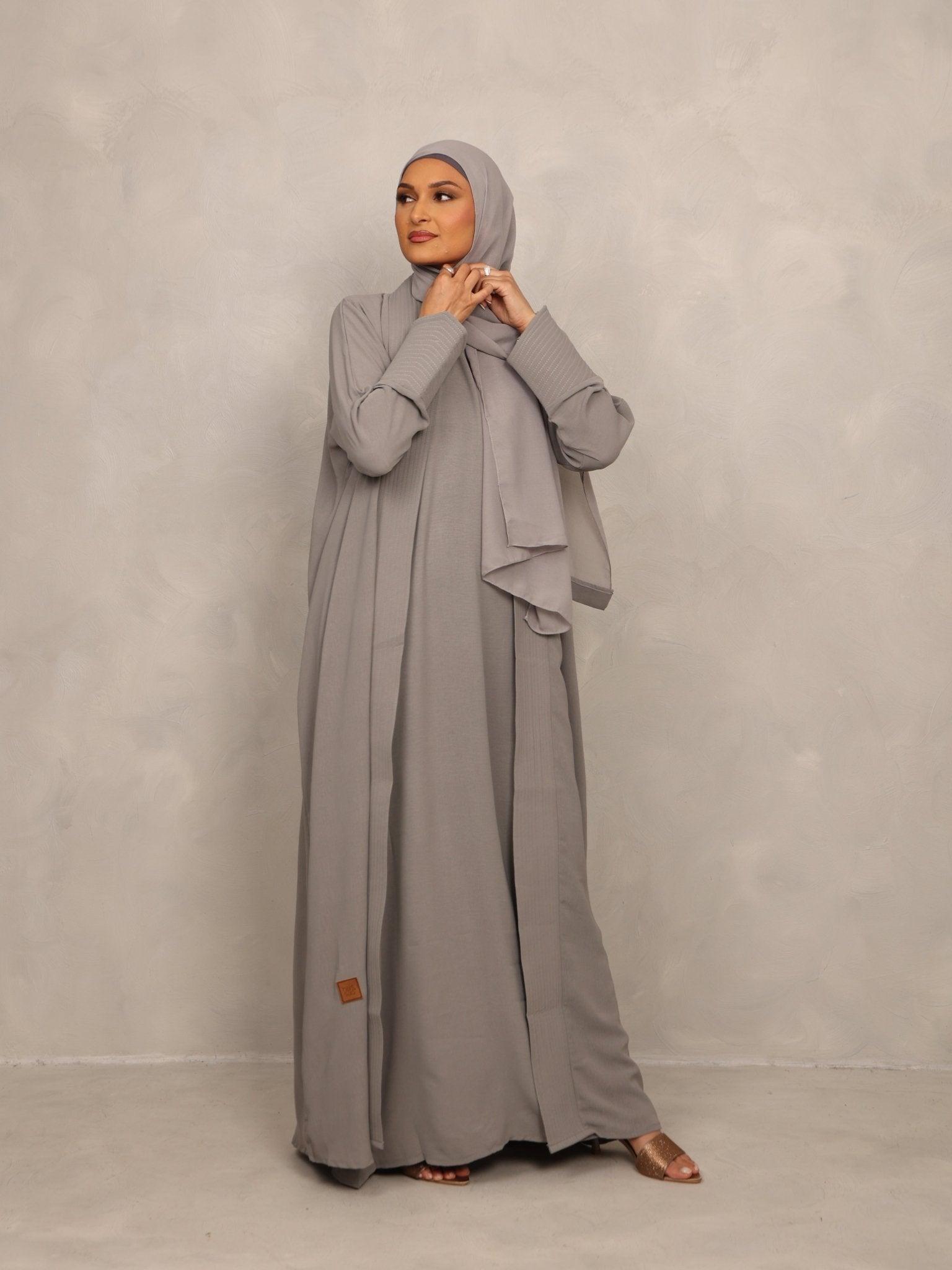 Ash Gray Abaya - Hals and Sals