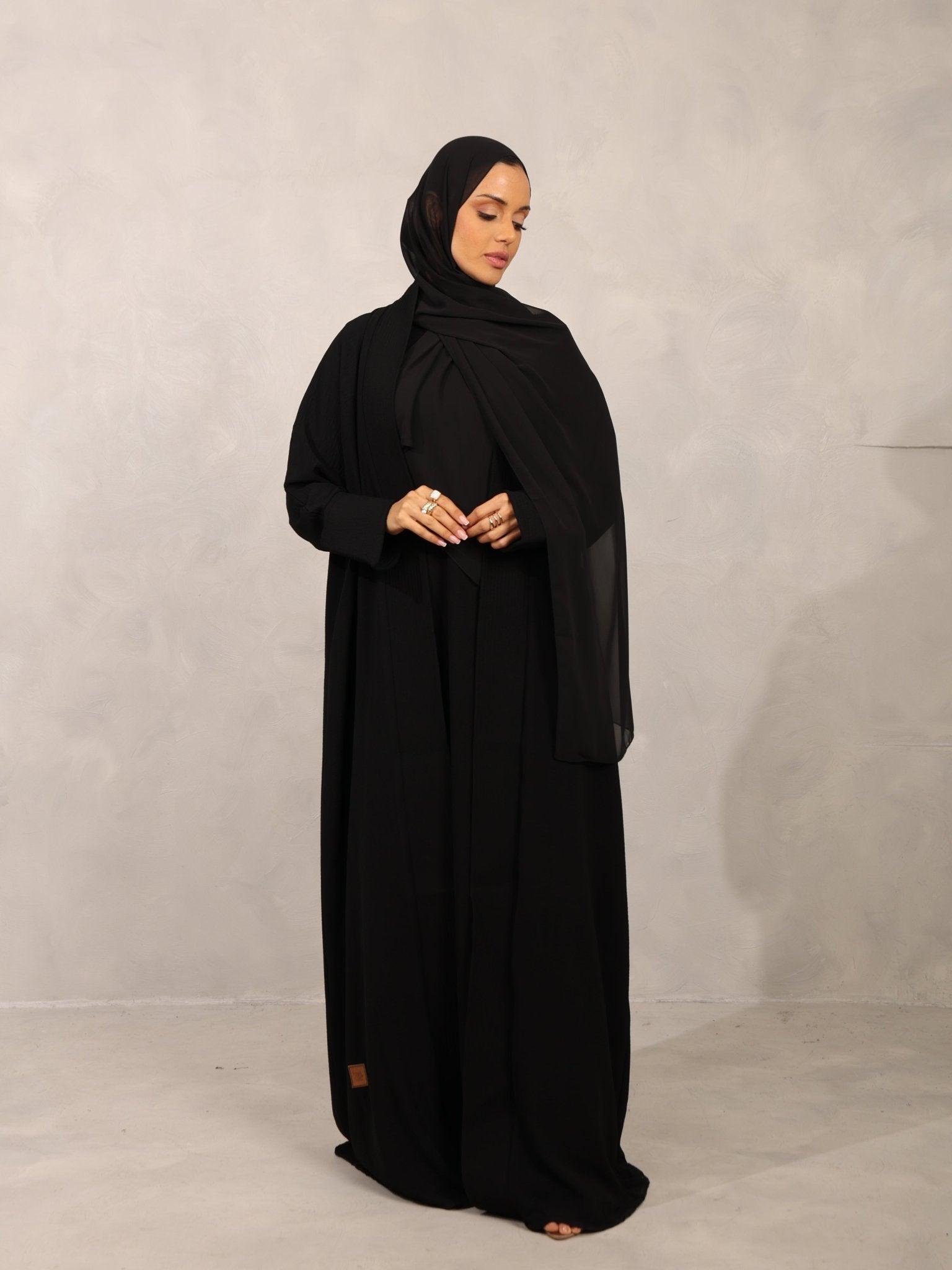 Classic Ebony Abaya - Hals and Sals
