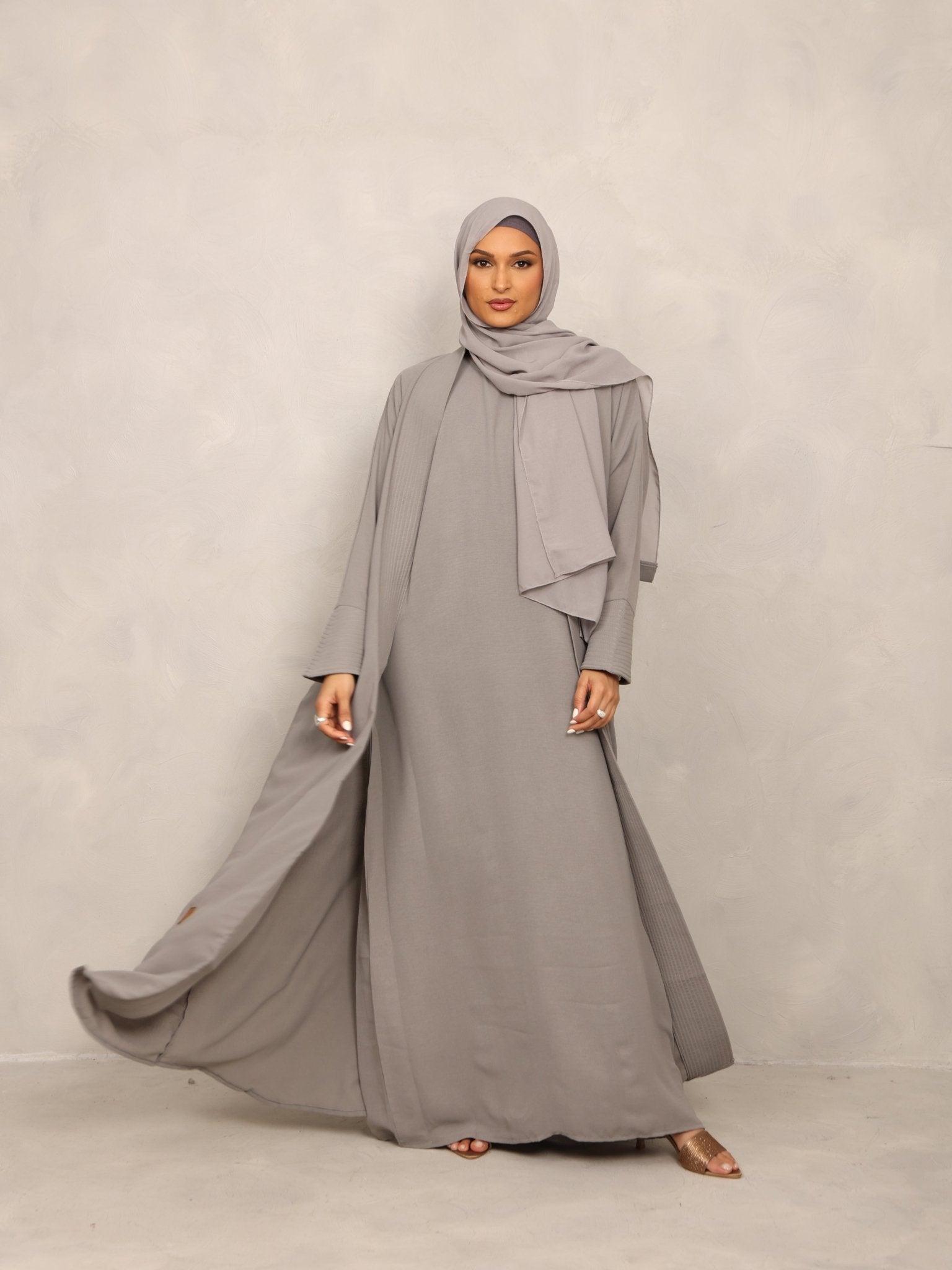 Ash Gray Abaya - Hals and Sals