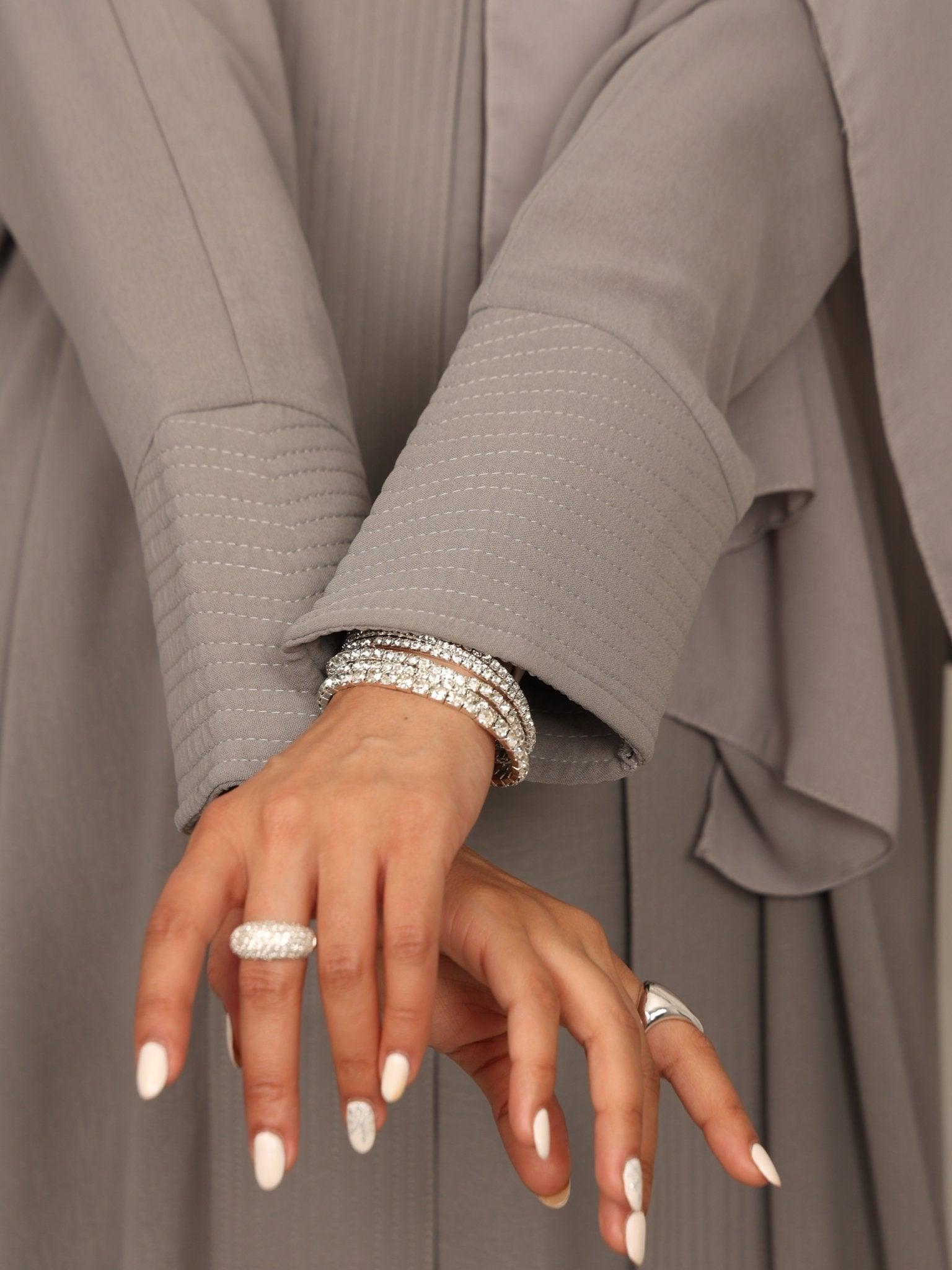 Ash Gray Abaya - Hals and Sals